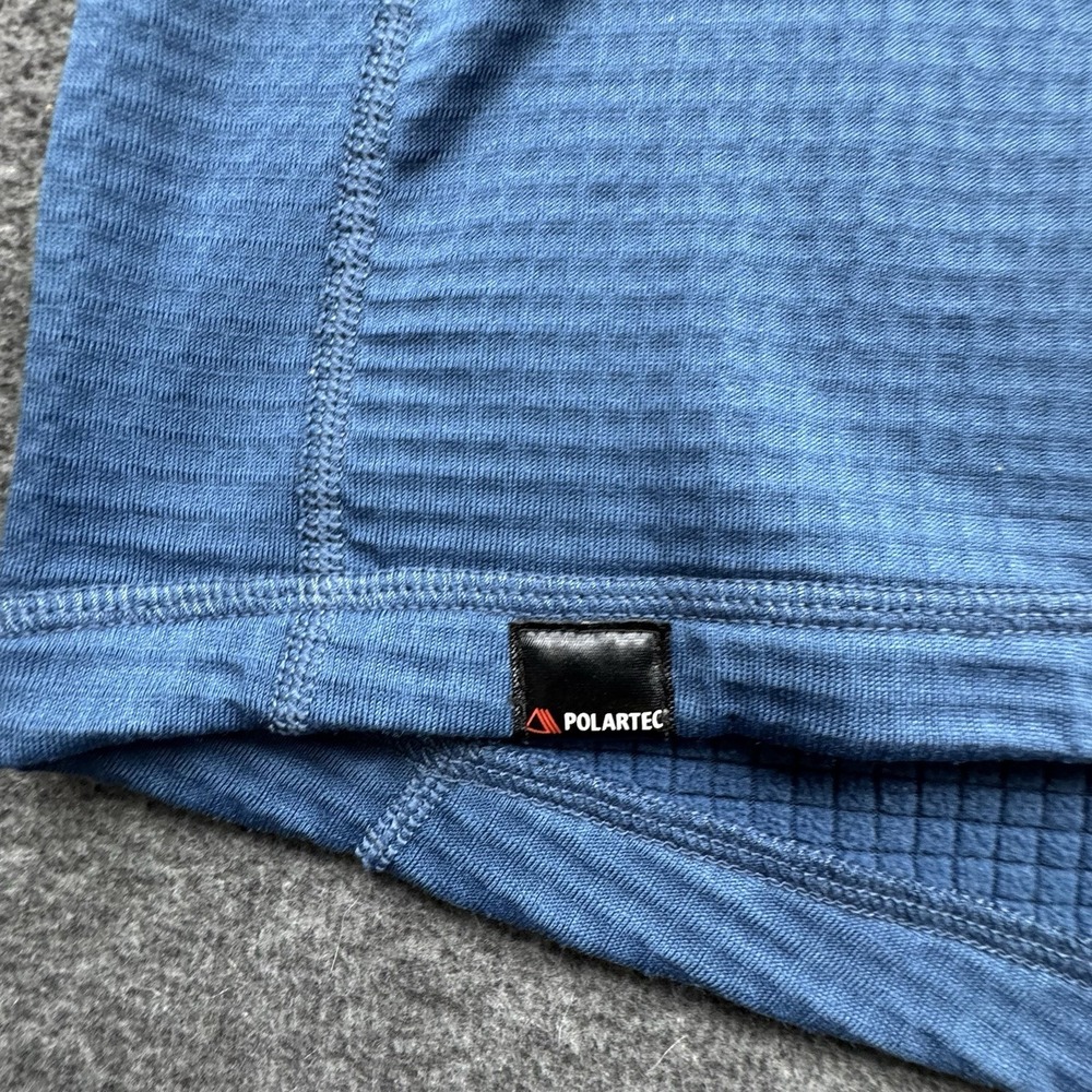 Duluth Trading Company Baselayer Men 3XL Blue Grid Fleece‎ Long Sleeve Polartec - Picture 4 of 14